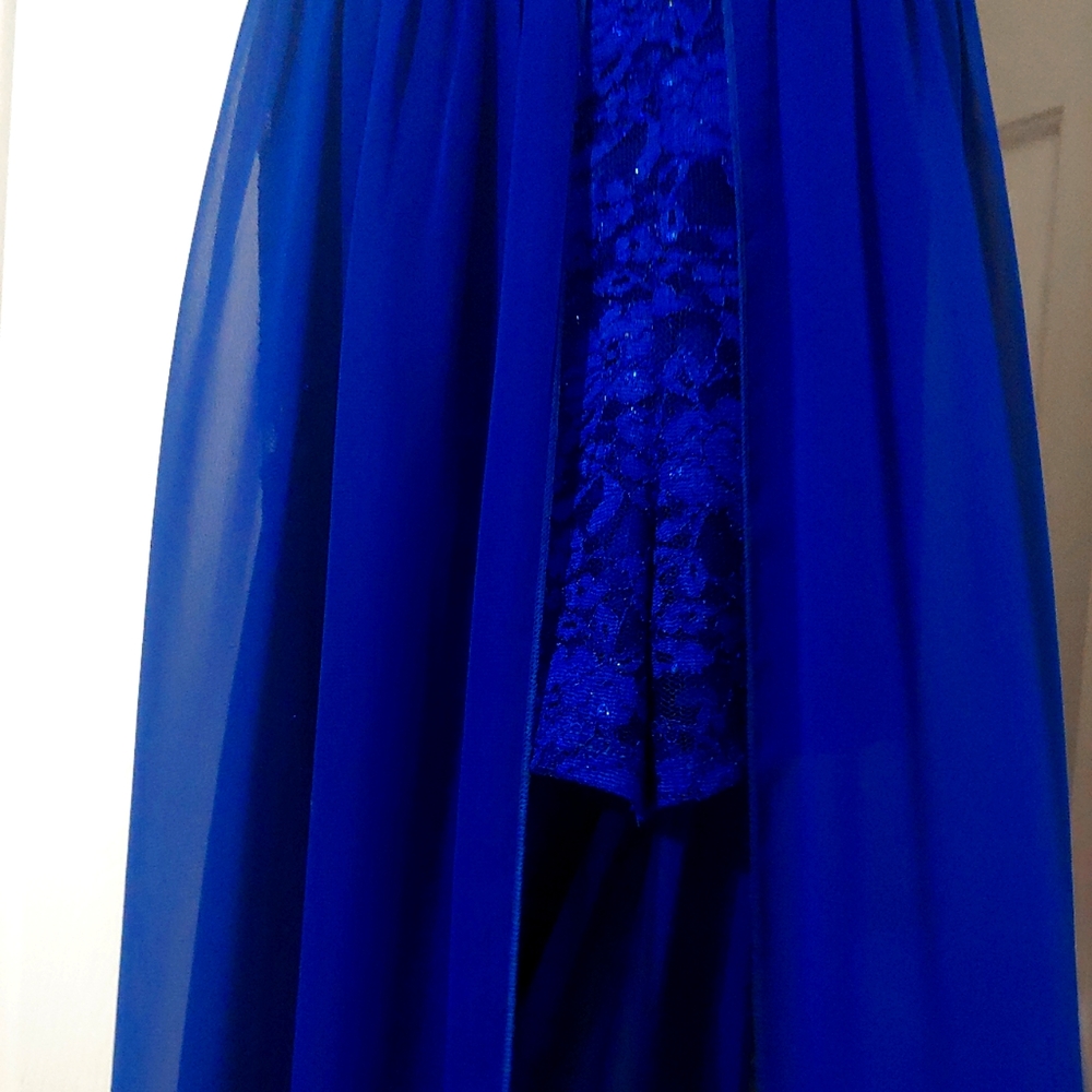 Girls Royal Blue Dress/shorts Size 12